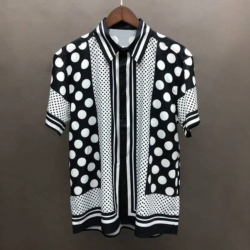 Men's Casual Shirts Polo European And American Popular Styles, Men's High-Quality Luxury Short Sleeved Shirts, Comfortable High Street Wear, - view 3