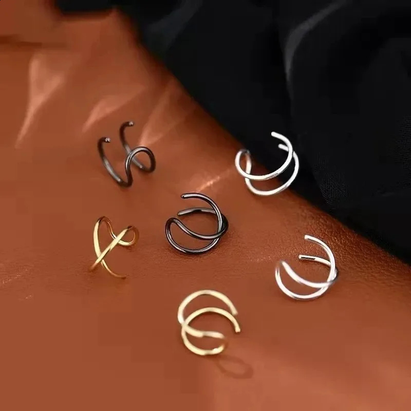 Stainless Steel Clip Earrings for Women High Quality Creative Simple C NonPiercing Ear Cuff Buckle Trend Jewelry Gift 260623 - view 1