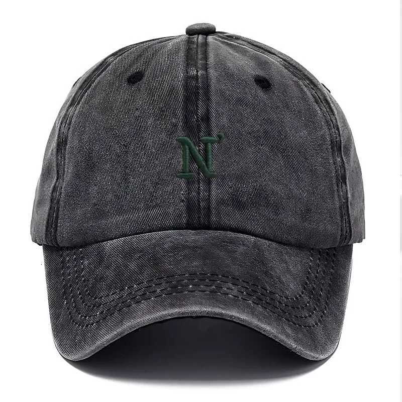 Baseball N Distressed Unisex Fashion Dad Hat Casual Streetwear Outdoor Cotton Washed Vintage SnapEmbroidered Letter M260626 - view 7