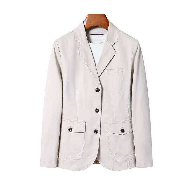2026 Men's Spring-Autumn New Style Washed Cotton Casual Suit for Business Jacket Men Asian Size 26L0626 - view 4