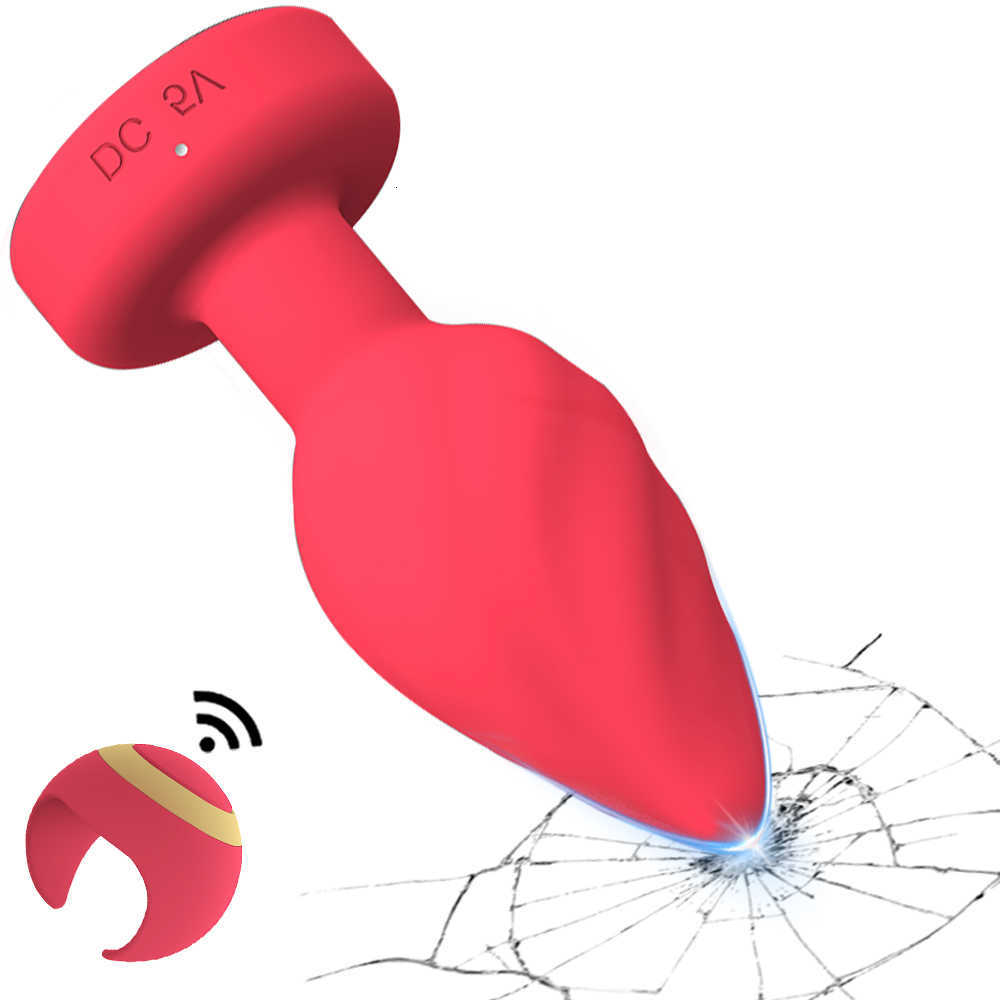 Vibrator Anal plug Portable LED Butt Plug 10 Vibration Ring Wireless Remote Prostate Massager Adult Sex Toys for Women Men Gay M260626