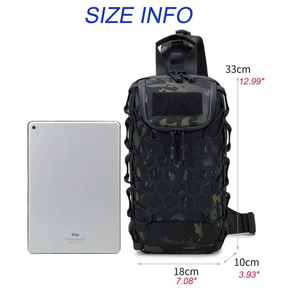 Pack Outdoor Port Tactical Bag Backpack Sling Shoulder Backpack Tactical Bag for Every Day Carry Commuting Chest Bag M260626 - view 3