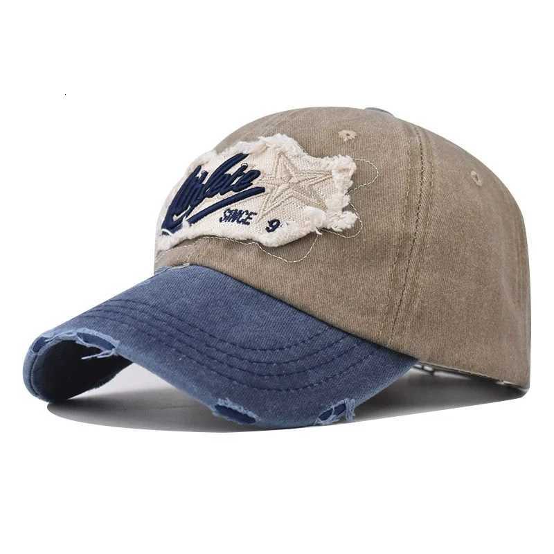 Star Embroidered Letters Baseball Five-pointed Hats New Unisex Sunshade Broken Versatile PATCH Fashion Color Block Peaked Caps b M260626 - view 5