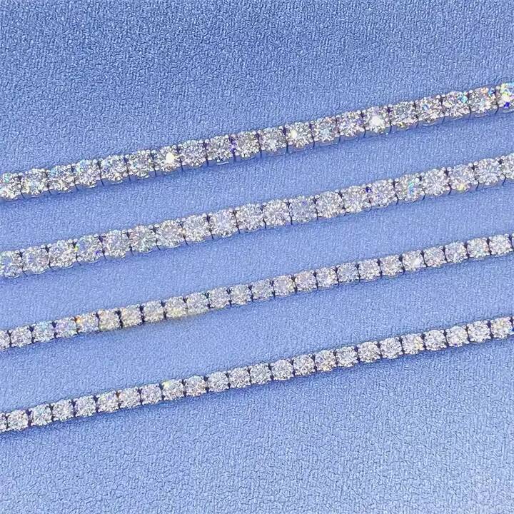 Fashion jewelry 2mm 3mm 4mm 5mm pyrope tennis chain bracelet 925 silver for men - view 3