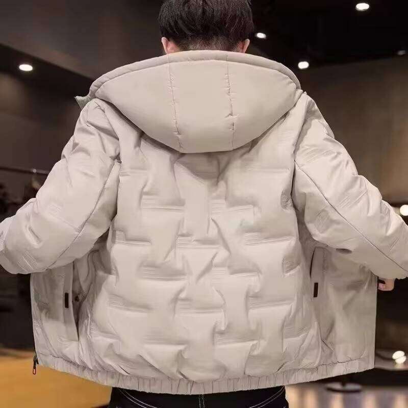 Hooded down jacket men's short 2025 new brand trendy cool thick winter coat W260626 - view 5