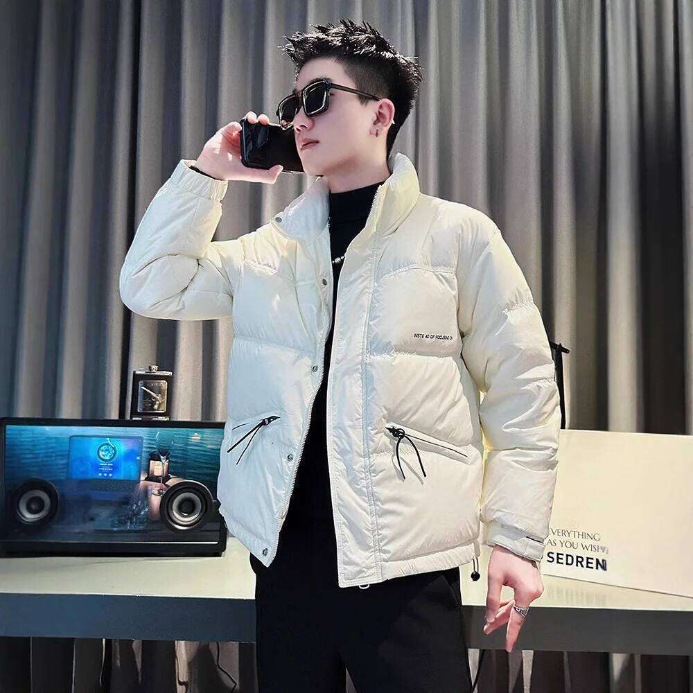 Fashion Down Streetwear Short Puffer Coat Men's Thick Warm Outerwear Winter Jacket Men Windproof J260626 - view 3