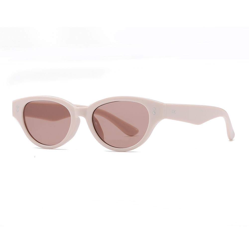 2026 New Pink Frame Sunglasses Women, Cat Eye Retro UV Sunglasses, Slimming Effect for Large Faces, Sun Protection Polarized Glasses wholesale - view 5