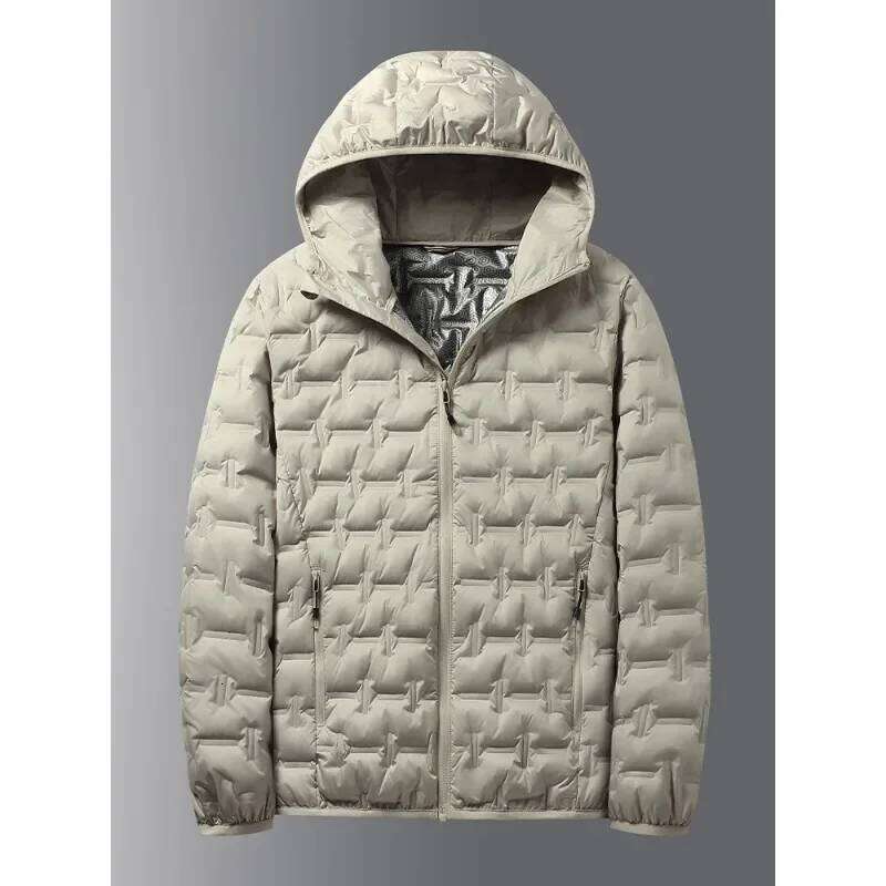 Winter White Jacket Men Graphene Self-heating Windproof Pleated Hooded Puffer Jackets Casual Warm Down Coats Male Clothing J260626 - view 4