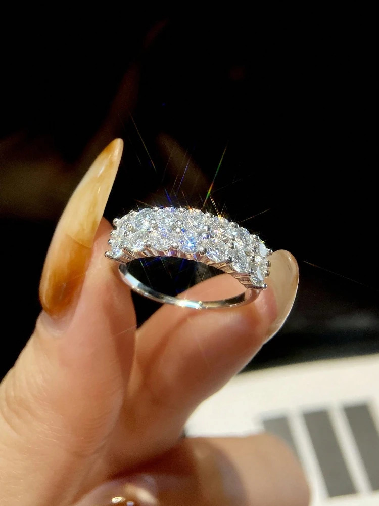 14ct Diamond Ring for Women 925 Sterling Sliver Wedding Engagement Daily Wear Fine Jewelry260624 - view 3