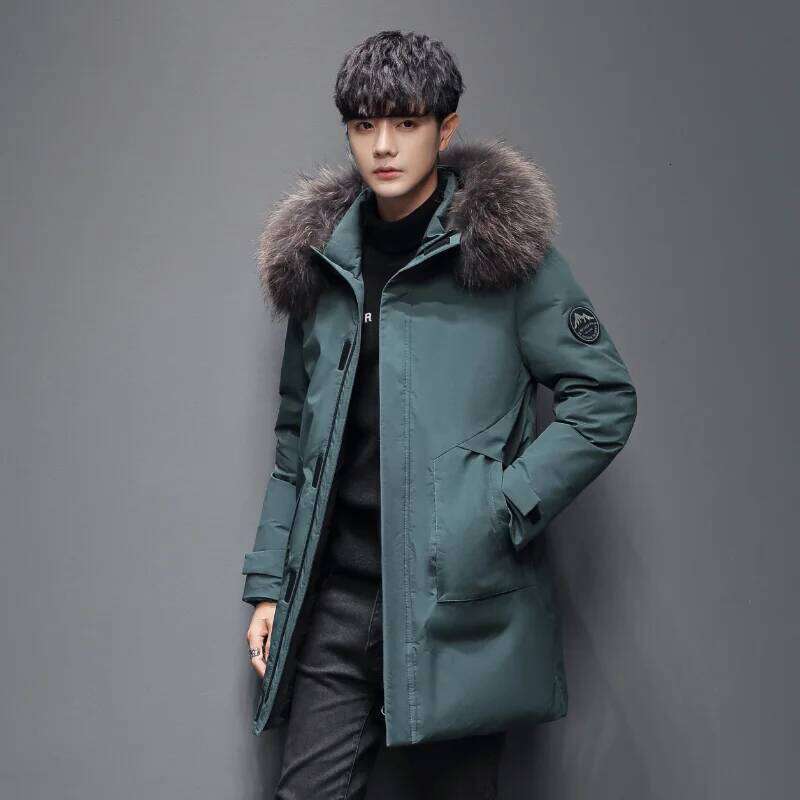 Outdoor Hiking Camping in Winter Windproof Casual Fur Collar Feather Comfortable Versatile Warm Down Jacket W260626 - view 5