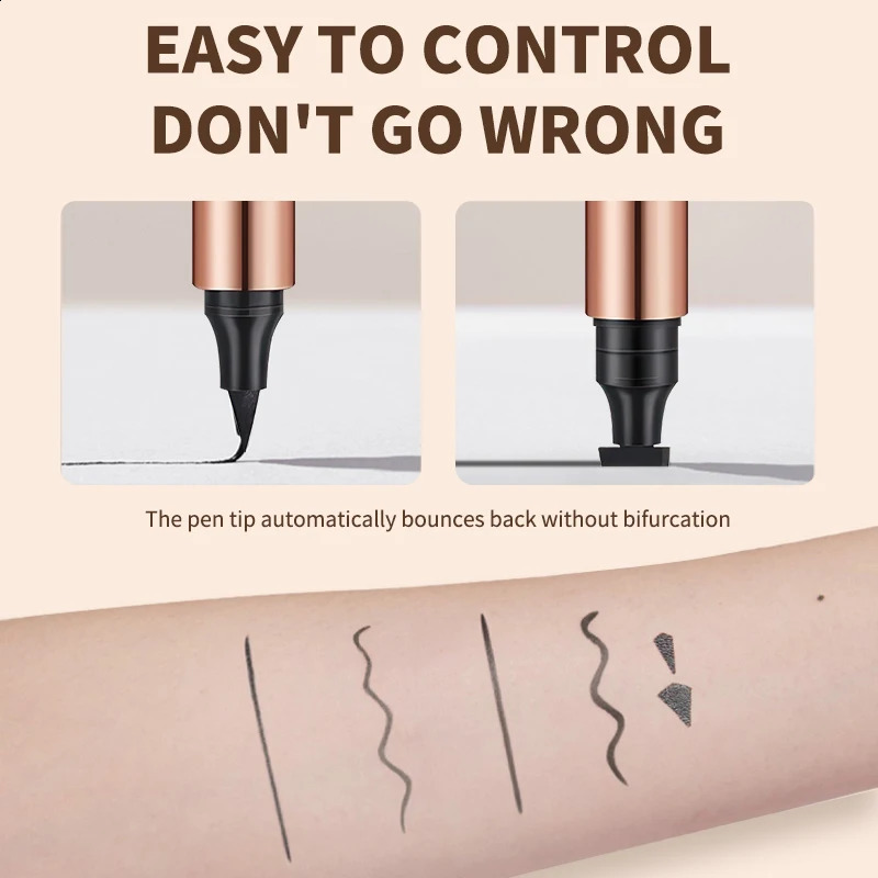 OCHEAL Eyeliner Stamp Black Liquid Eyeliner Pen Waterproof Fast Dry Dual Head Eye Liner Pencil Make-up for Women Cosmetics Tool 260626 - view 4