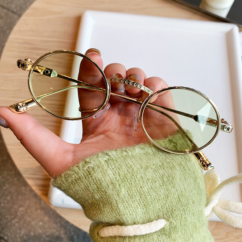 European And American Fashion Designer's New Retro Small Frame Circular Sunglasses Punk Hip-hop Internet Celebrity Street Photography Sunglasses  - view 9