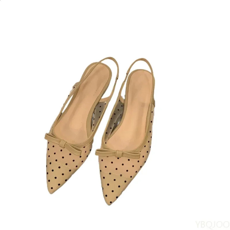 Ladies elegant shoes French Bow tie low heel Shoes Fairy style Baotou sSndals Summer mesh breathable flat heels Zapatos 260626 - view 7