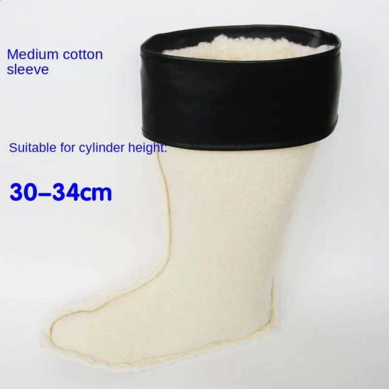 Oversized Mens Knee-High Rain Boots with Fleece Lining Cotton Cover and Warm Cotton Sock Liner Sizes 46-52 260626 - view 5