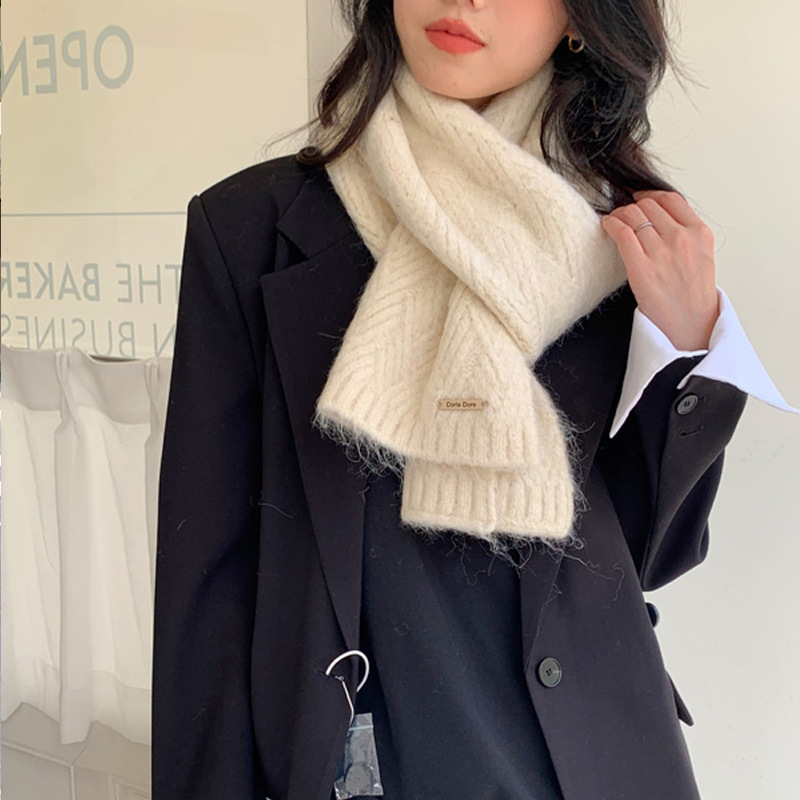 J0144 Plain crepe satin hand-painted silk long scarf, with an elegant landscape pattern, its smooth drape makes it exceptionally sophisticated when pa