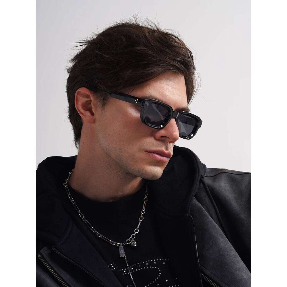 Ruiao Men Vintage Rectangle Frame Sunglasses Fashion Retro Glasses Luxury Brand Design UV400 Shades Eyewear Women Sun Glasse 26Y0626
