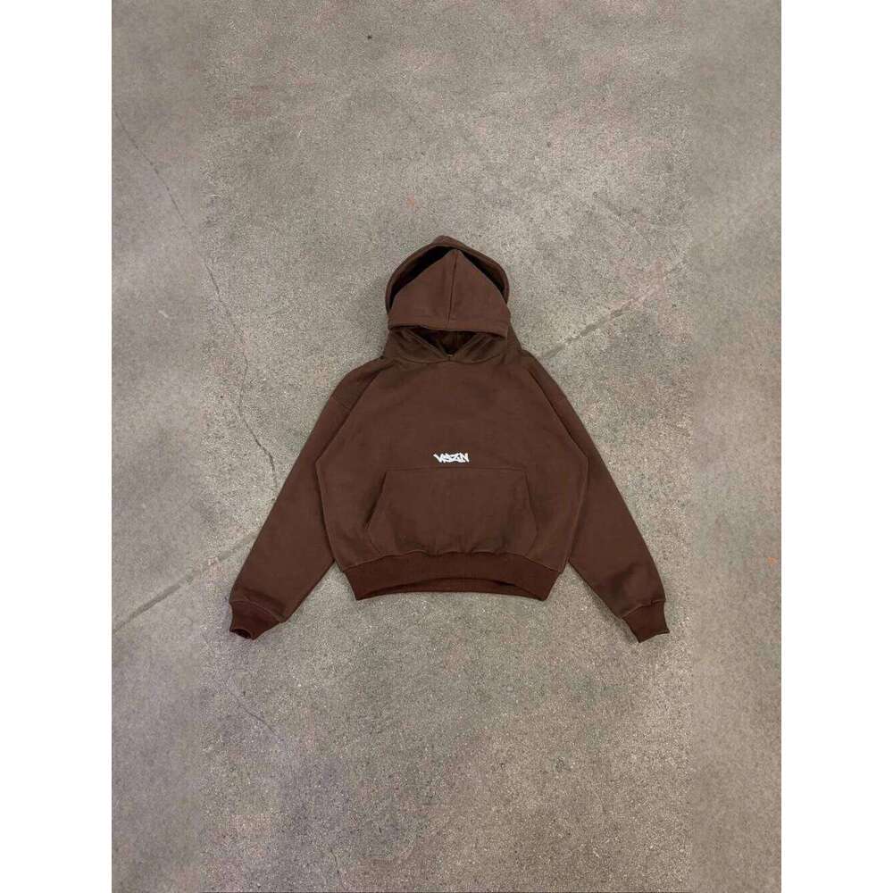 2026Maillard Vintage Brown Double Hoodie 2026 New Autumn Winter Niche Design Street Trend Loose Hooded Sweatshirt Unisex fashion W260626 - view 4