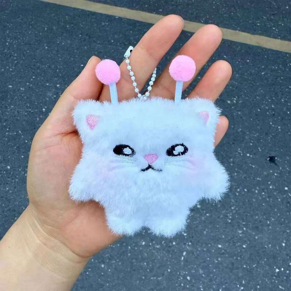 Green Alien Self-Deprecating Bear Plush Keychain Cute Soft Stuffed Toy Bag Pendant Home Decor Comforting Holiday Gift 26Y0626 - view 5