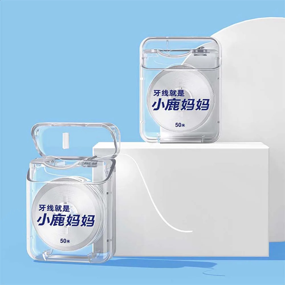 50100m Mint Dental Floss Roll Fresh Breath PTFE Flat Freecutting Interdental Cleaning Oral Care Tool 260626 - view 4