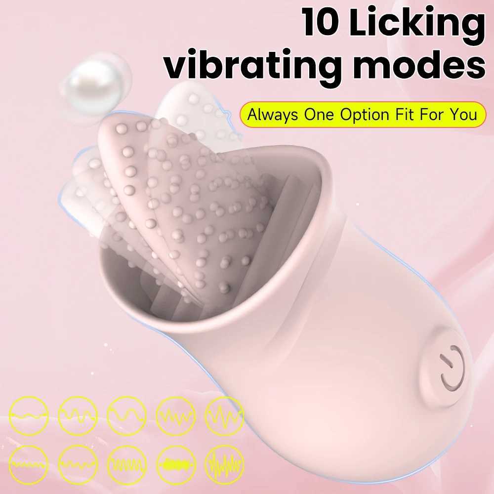 Tongue Licking Vibrator 10 Clitoris Speeds Vibrating Rechargeable Nipple Massager Clitorid G Spot Stimulator Sex Toys for Women M260626 - view 3