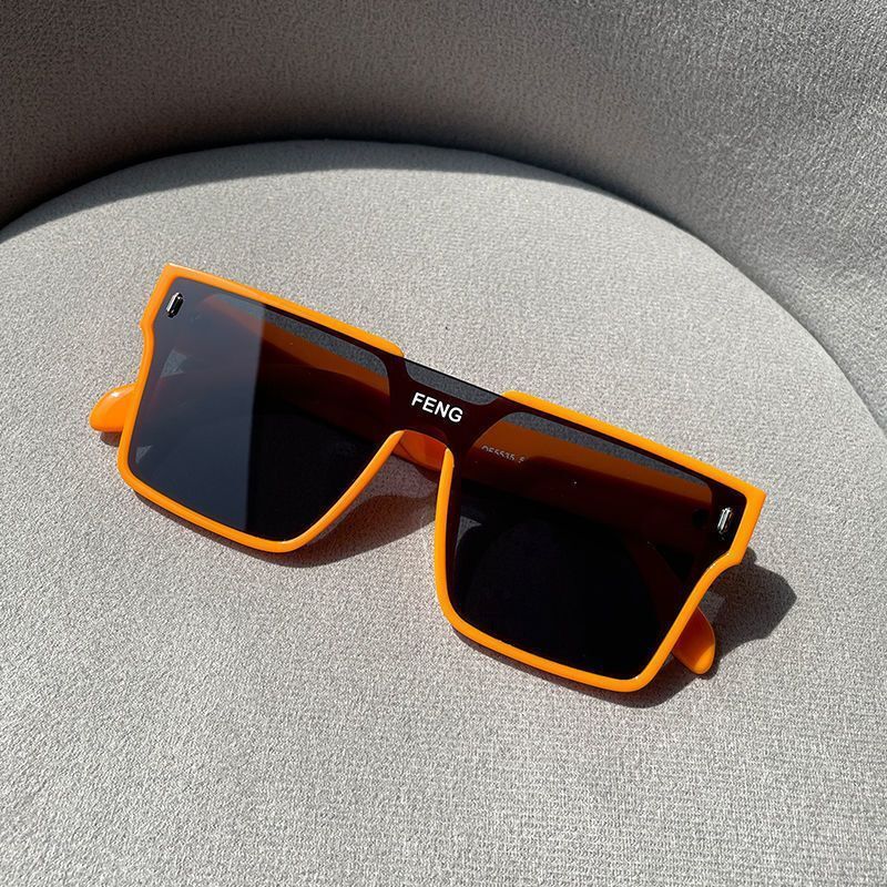 INS style sunglasses men's personality trendy and cool integrated style 2026 designer's new sunglasses women's mesh sunglasses casual a - view 3