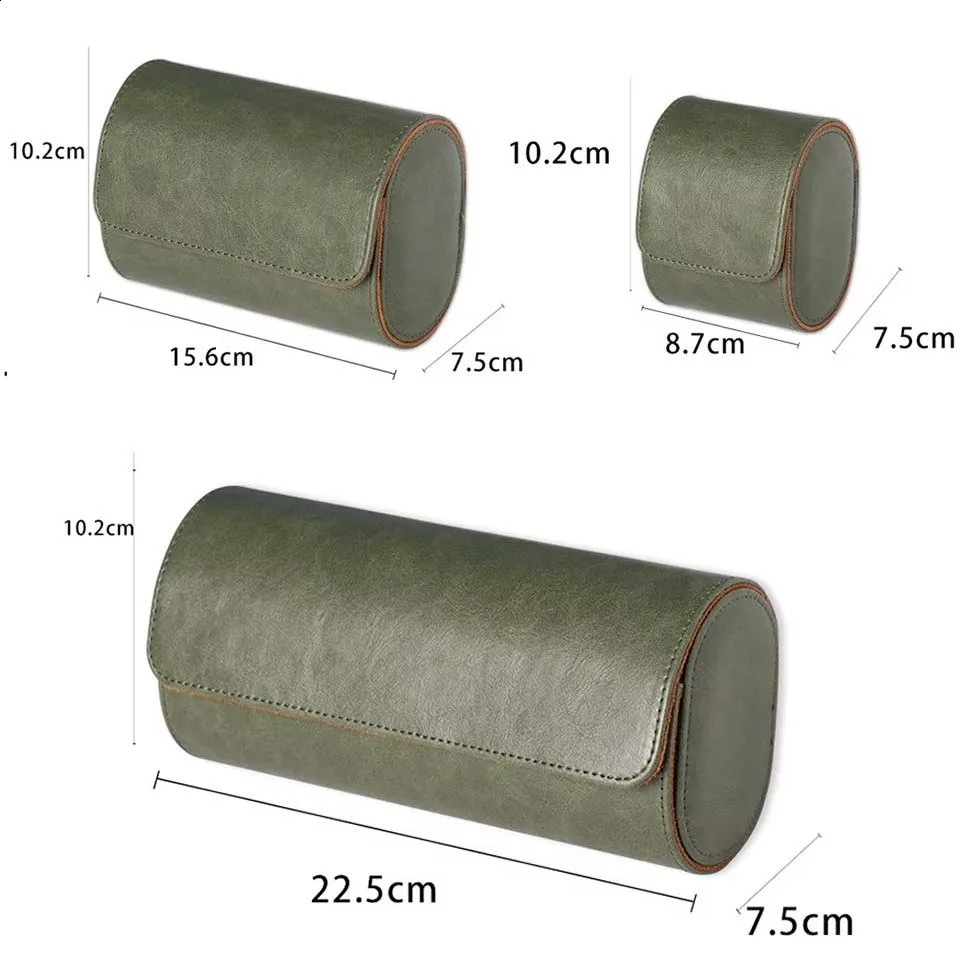 For Men Women Leather Watch Roll 1 2 3 slots Genuine Storage Box Travel Bag Watch Case Gift Box Watch Pouch 260625 - view 7
