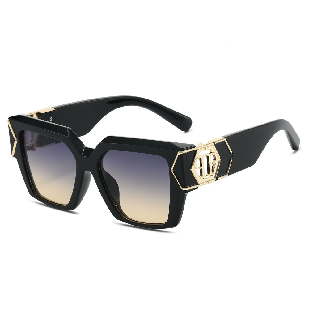 2026 European And American Square Thick Luxury Fashion Large Frame Gradient Women's Sunglasses Spp135 - view 4