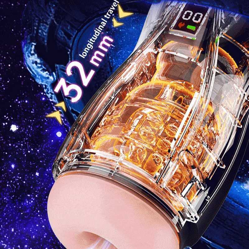 telescopic Male automatic masturbator fully thrust sucking artificial vagina voice interactive masturbator male delay training M260626 - view 5