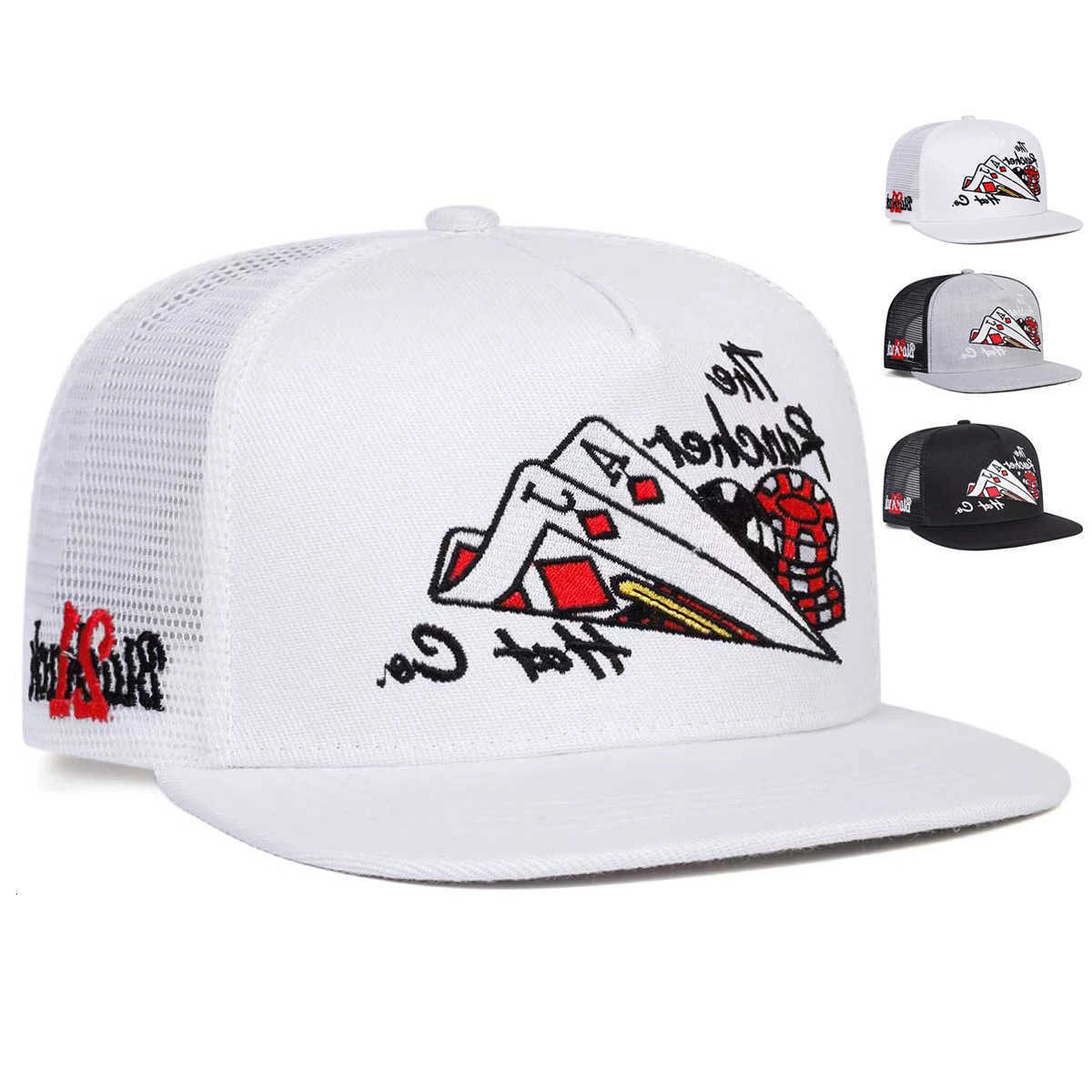 Net Unisex EMbroidery Hip-hop Hats Spring Summer Outdoor AdjustabLE Casual Baseball CAPs Trucker CAPs Sunscreen Hat M260626