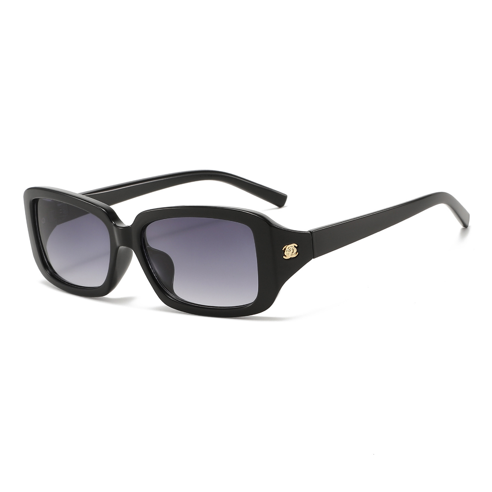 20 New Square Frame Retro Fashion Trend Rectangular High-End Casual Simple Sun Protection Sunglasses