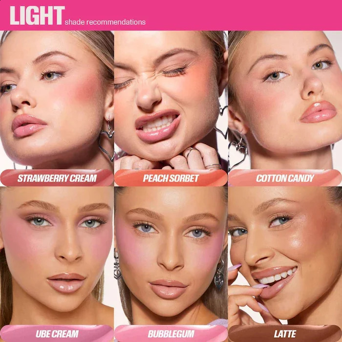 Fashion Beauty Blush Filter Soft Glow Liquid Blush Shiny Lip Gloss Blusher Lipstick Cotton Candy Bubblegum Concealer Cosmetics 260625 - view 4