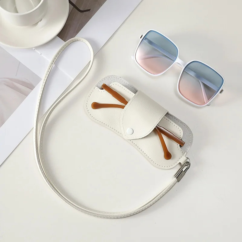 Hanging Neck PU Leather Glasses Bag Street Trendy Sunglasses Storage Bag Convenient for Going Out Eyewear Case Protective Cover 260625 - view 6