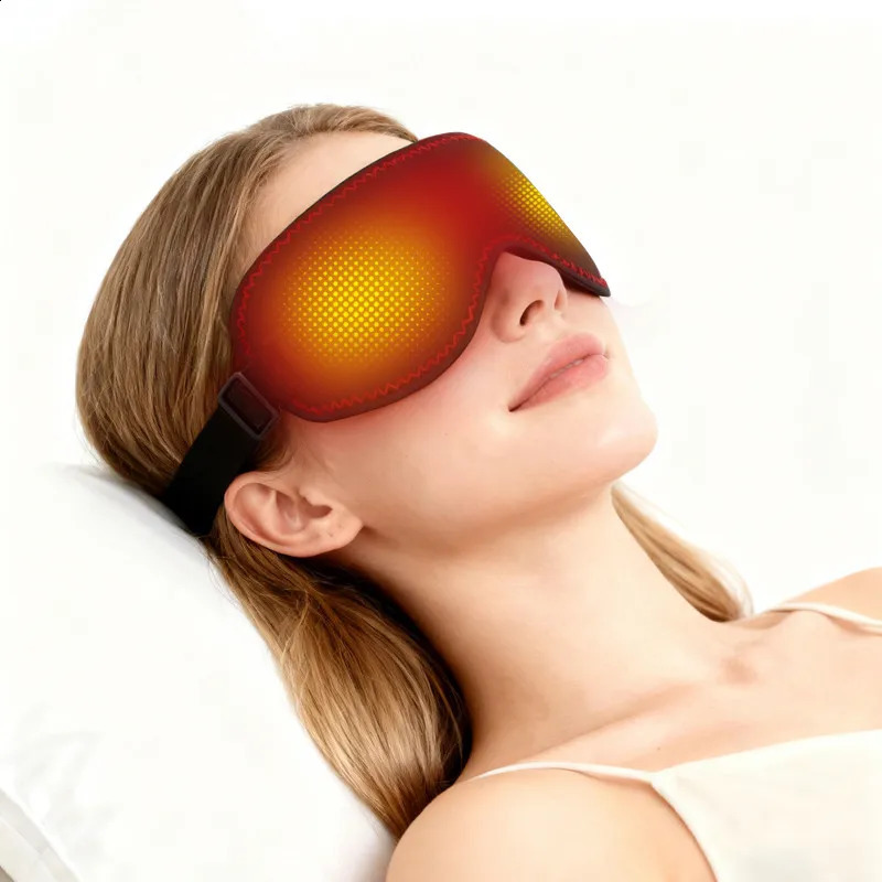 Heating Massage Eye Mask - Compress Relieves Fatigue Dark Circles Aids Sleep 3 Gears Heat Vibration For Eye Strain 260624