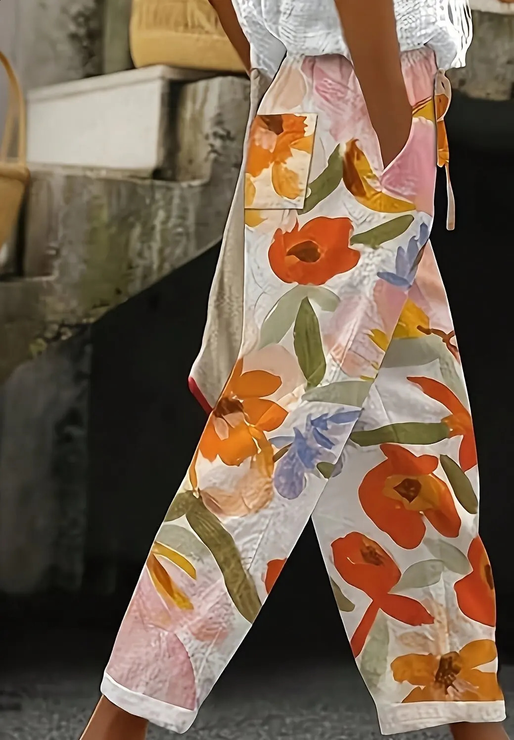 Printed HighWaisted Casual Pants Versatile Womens Trousers Styles Summer Clothing 260625 - view 5