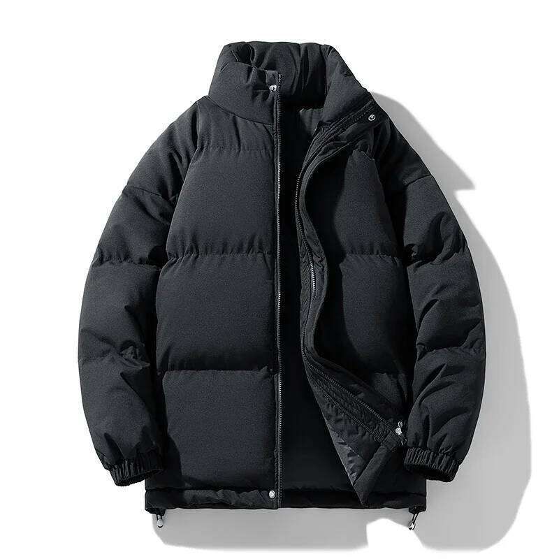 8XL Puffer Men Thick Warm Parka Plus Size Quilted Jacket Solid Outwear Coats Loose Cotton-padded Men's Clothing Top J260626 - view 3