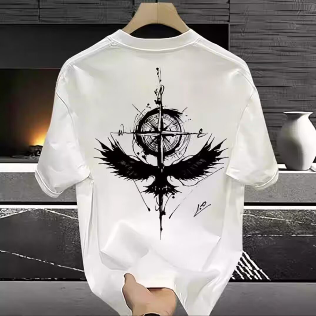 Summer Short Sleeve Creative Retro Men's T-Shirt Plus Size 3D Print Personalized Trendy Harajuku