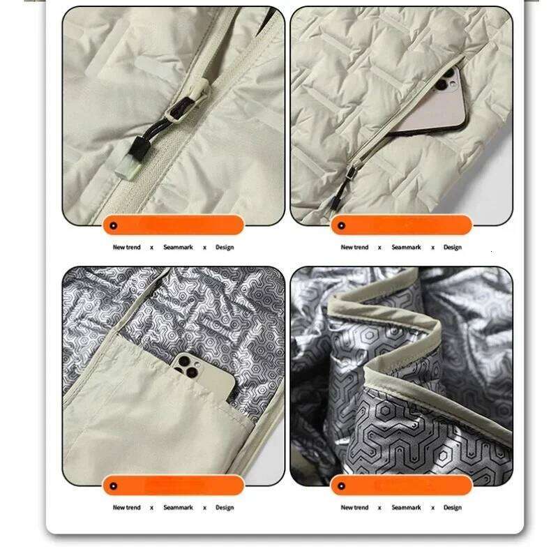 Men Graphene Down Winter Solid Color Lightweight Short Coat Casual Outdoor Puffer Jacket J260626 - view 7