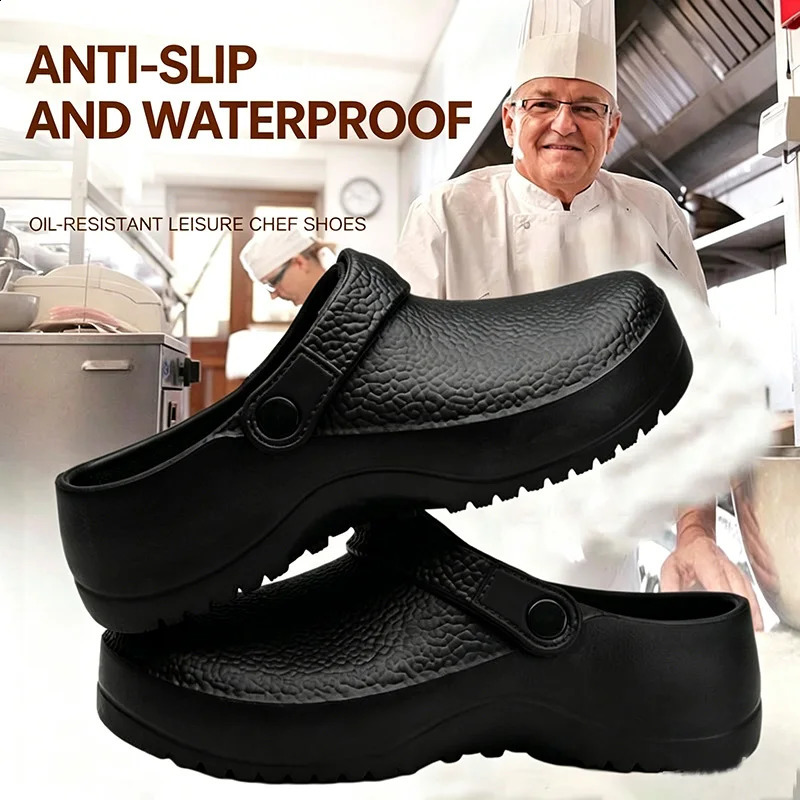2026 Men Women EVA Sandals Light Couples Garden Clog Anti-Slip Work Shoes Waterproof Chef Shoes Comfortable Slippers for Kitchen 260626