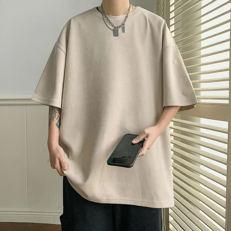 Legible Summer Casual short sleeve T Shirt Men Solid Round Neck T-shirt Male Loose Tops Tee Man 260626
