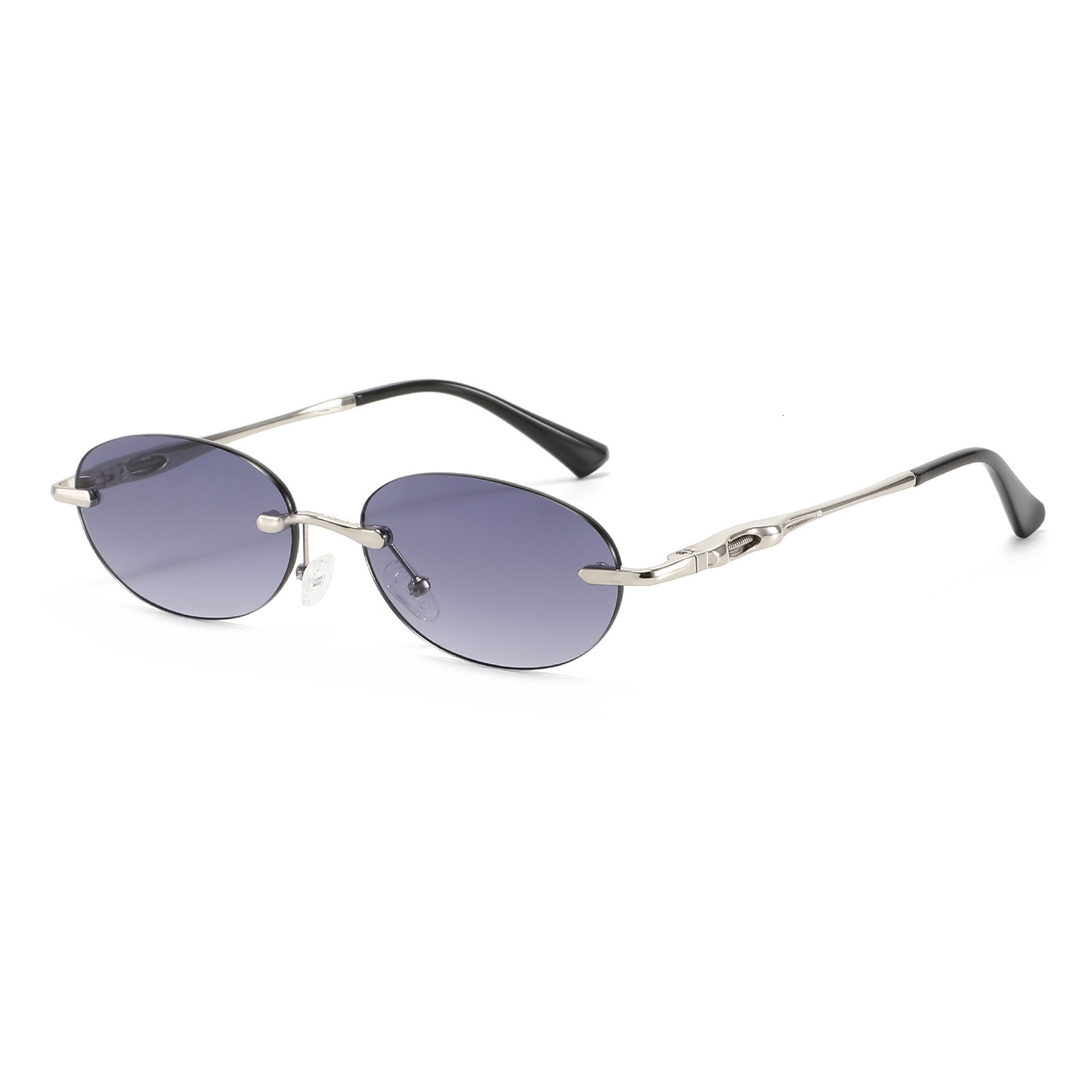 20 New Frameless Cut-Edge Sunglasses, Retro Fashion Trend, Metal Spring Legs, Women's Street Style Sunglasses - view 6