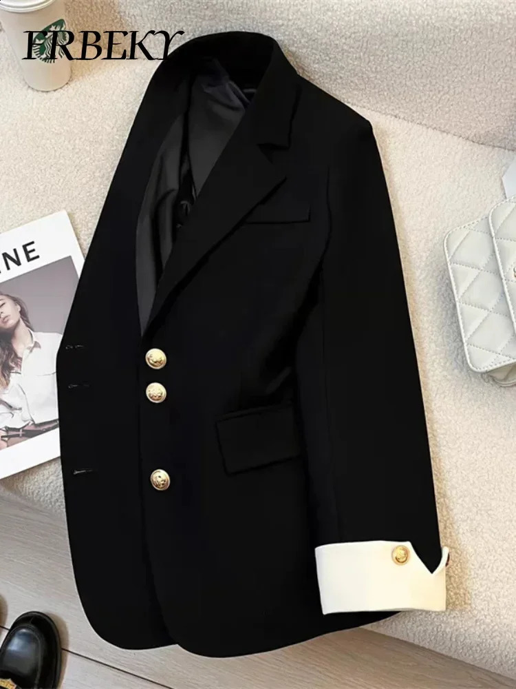 Blazer Woman Korean Fashion Spring Autumn Solid Color Suit Jacket Leisure Temperament Senior Sense of Ladies Streetwear 260626 - view 6