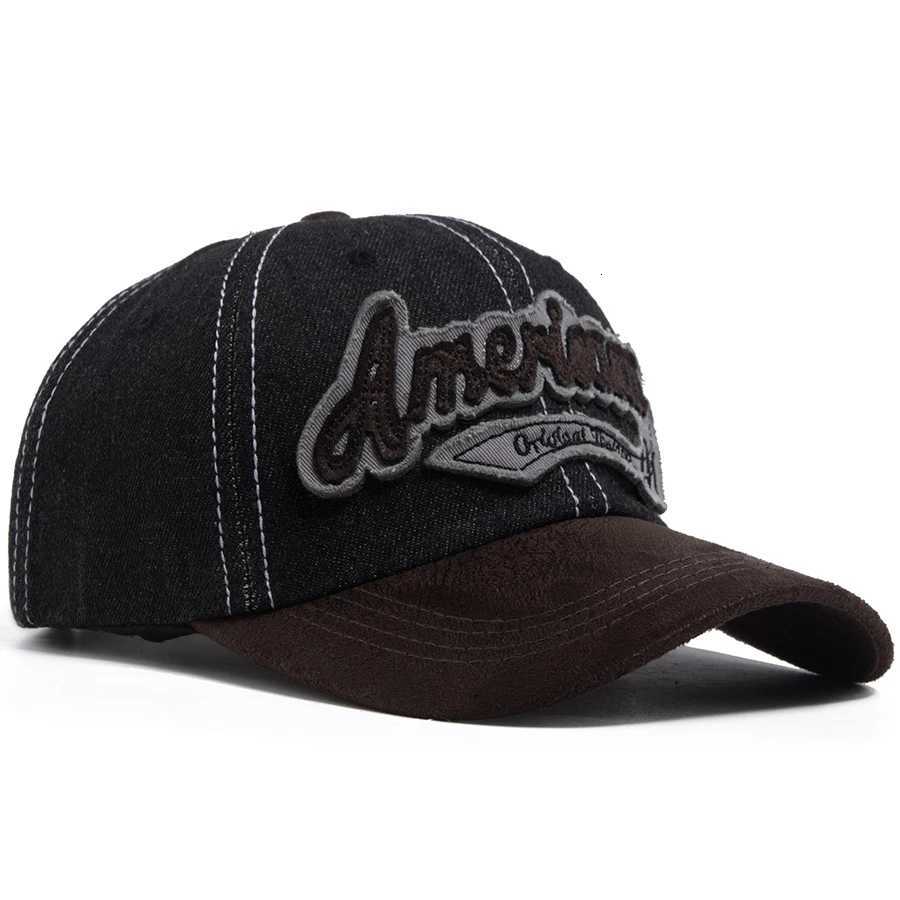 Summer Denim Mens Baseball Fashion Embroidered Letter Sun Visor Caps SnapMen Outdoor Casual Hip Hop Hat Adjustable M260626 - view 4