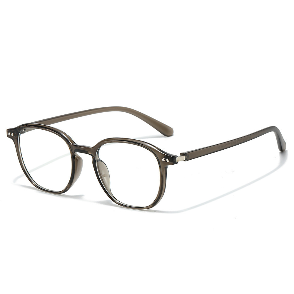 New Korean-Style Ultra-Light Tr90 Square Frame Glasses Men And Women, Suitable For Wearing Without Makeup, Can Be Fitted With Prescription Or Blue Lig - view 6