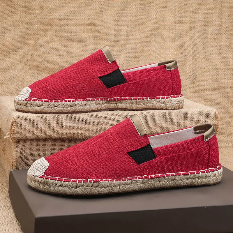 Lin Men Fisherman Shoes Mens Trendy Breathable Slip-On Casual Shoes Old Beijing Cloth Shoes Linen Material Summer Wear 260626 - view 5