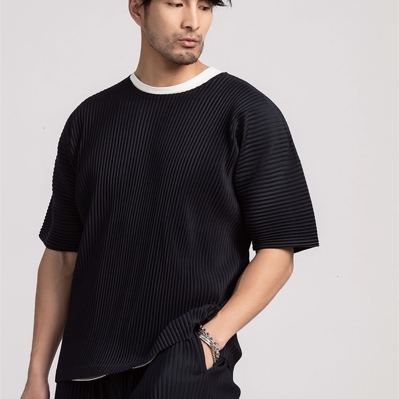 T Shirt For Men Short Sleeve Plain T-Shirt Fashion Black Shirts Round Collar Sports Top 260625 - view 3