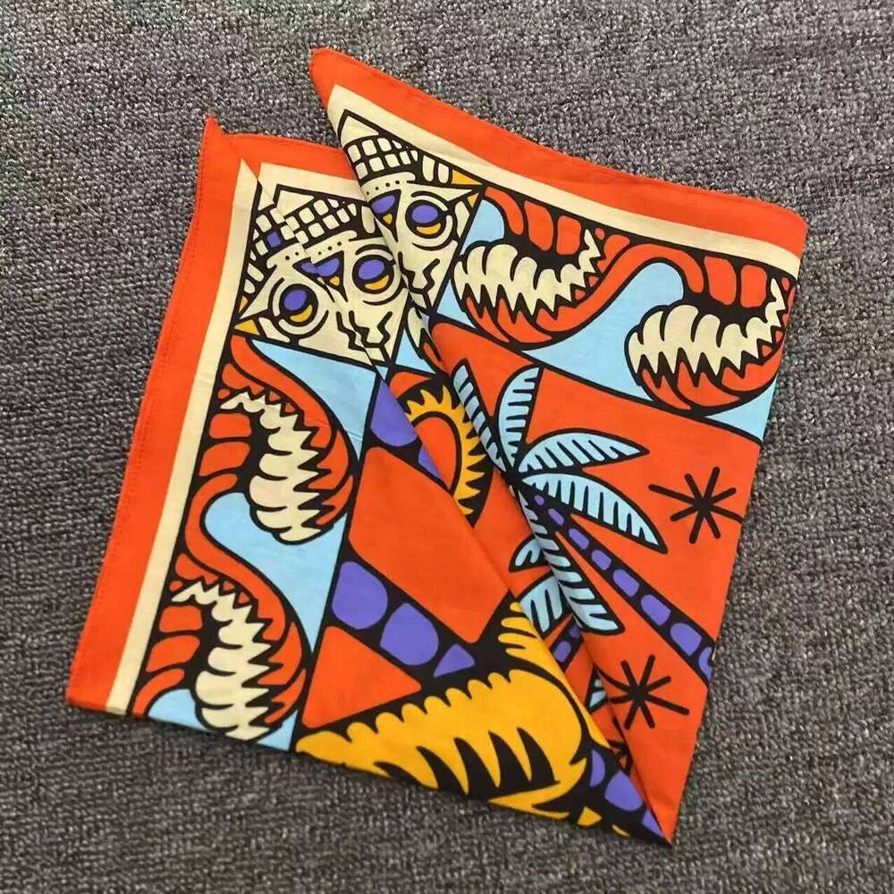 Digital printed bandana hip-hop street dance sports turban American retro cotton square scarf cartoon 26Y06226 - view 6