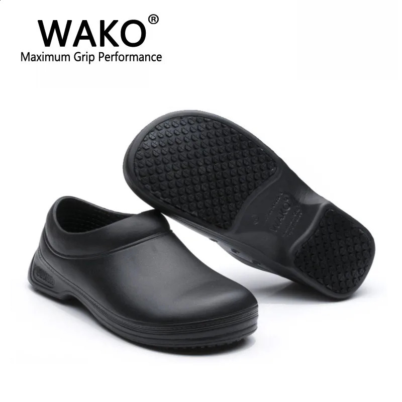 Men Chef Shoes Male Sandals for Kitchen Workers Super Anti-skid Man Non Slip Shoes Black Cook Shoes Safety Clogs Size 36-45 260626 - view 6