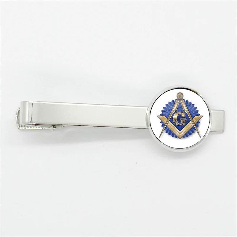 Free Mason Masonic Sigh Glass Gem Tie Clips Copper Metal Simple Necktie Tie Pins Suit Pins Button Gift 260626