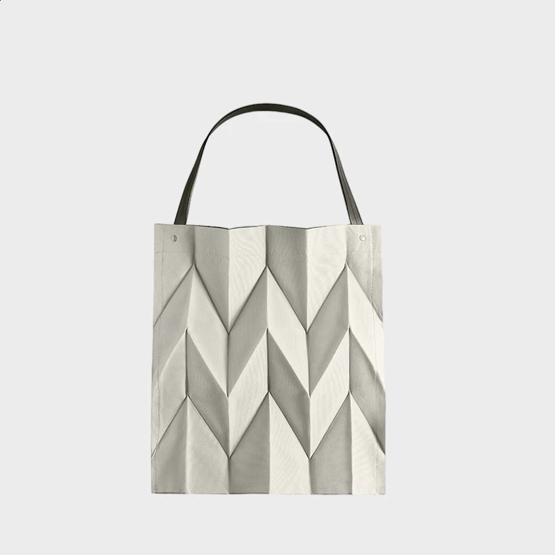 Miyake Pleated Geometric Ringer Unique Solid Color Shopping Bag Handbag for Woman Drawstring Bags 260625 - view 4
