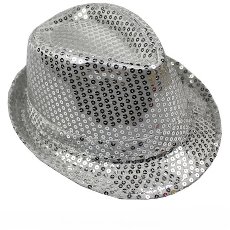 British Top Jazz Hat Bucket Hat Men Women Stage Performance Sequin Hat Shining Christmas Fedoras Party Parent Hat Hollween 260626 - view 6